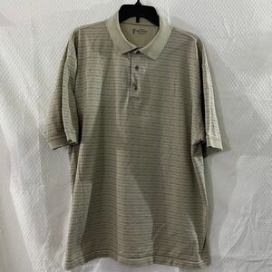 Mercerized Pro Tour Performance Golf Tan Short Sleeve Polo Shirt Men's Size XL